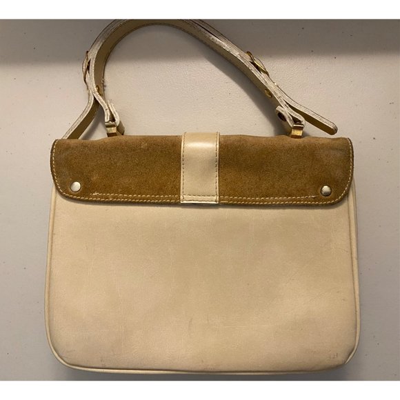 VTG Mini Top Handle Spanish Leather Bag Purse Tote Metal Hardware Made in Spain - Picture 16 of 16